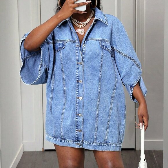 Dresses & Skirts - Blue Casual Women's Denim Dress